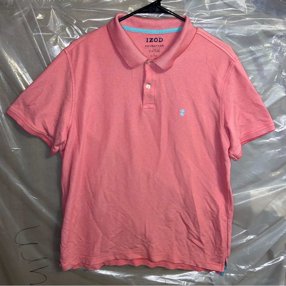 Izod Men's Polo Shirt in Coral